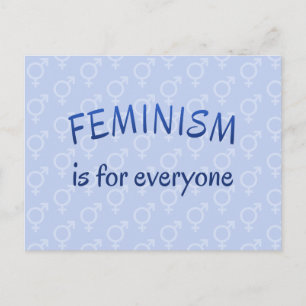 Postal Feminismo para todos azul