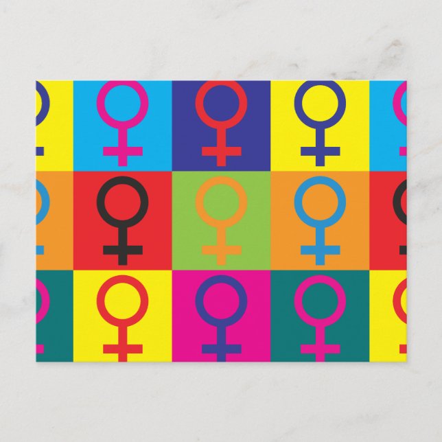 Postal Feminismo Pop Art (Anverso)