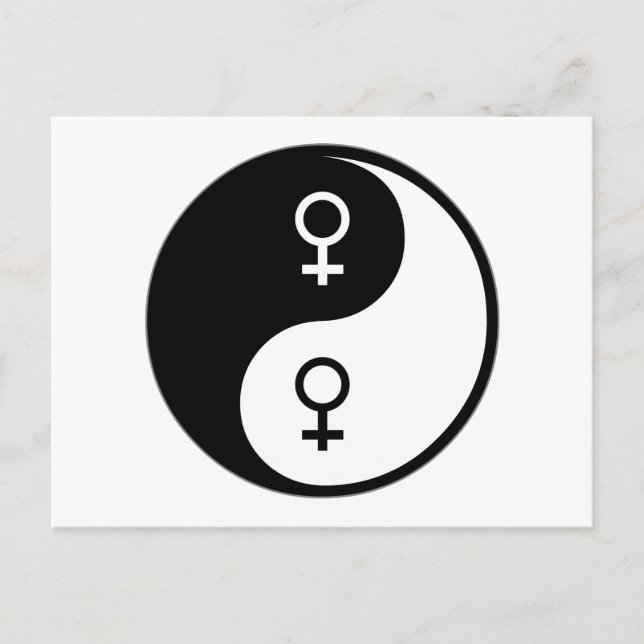 Postal Feminismo Yin Yang (Anverso)
