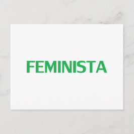 Postal Feminista, Feminista en español verde blanco moder