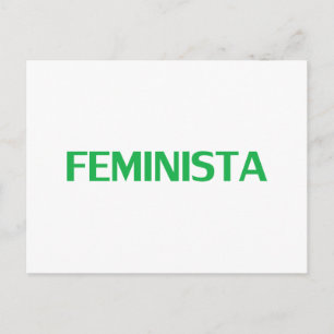 Postal Feminista, Feminista en español verde blanco moder