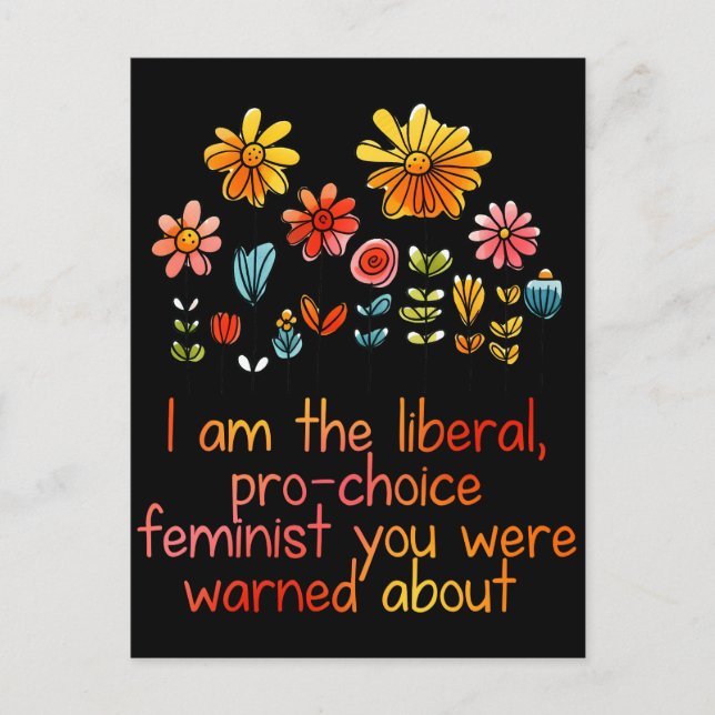Postal Feminista Liberal Pro Elección (Anverso)