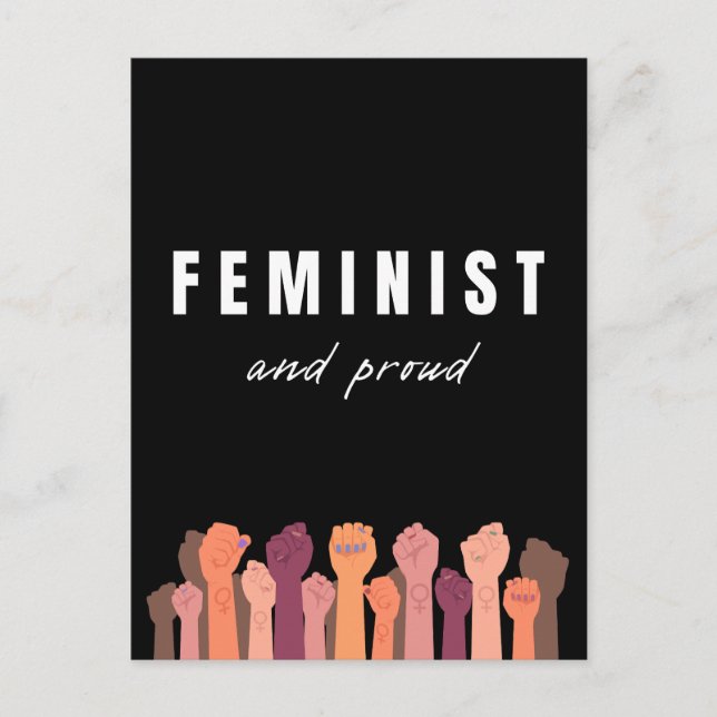 Postal Feminista Y Orgullosa (Anverso)
