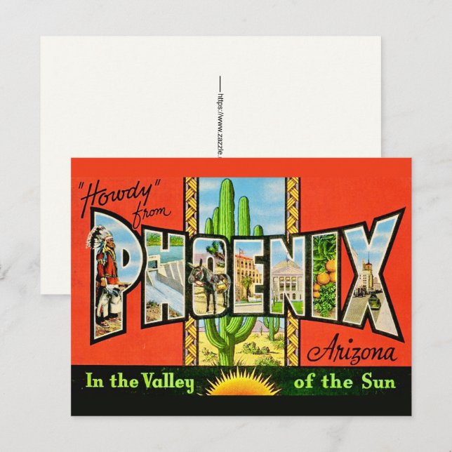 Postal Fénix AZ Retro (Anverso / Reverso)