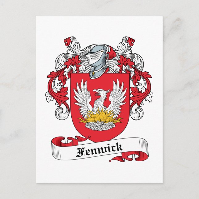 Postal Fenwick Family Crest (Anverso)