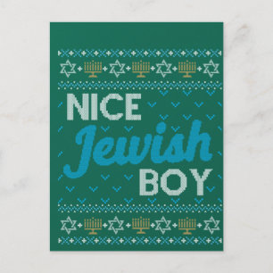 Postal Feo Hanukkah Niza Judía Coincidiendo