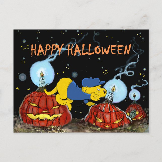 Postal Ferald y las calabazas rojas (Anverso)