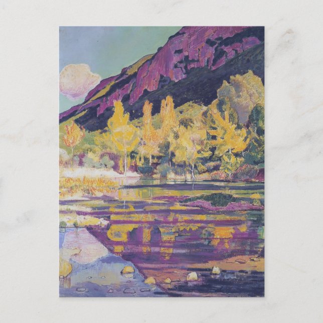 Postal Ferdinand Hodler- A los pies de Petit Saleve (Anverso)