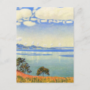 Postal Ferdinand Hodler - Lago Ginebra de Chexbres