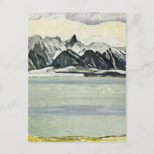 Postal Ferdinand Hodler: Lago Thun con Stockhornkette