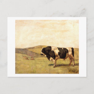 Postal Ferdinand Hodler - Toro en una pastura