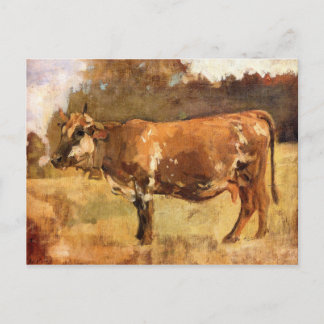 Postal Ferdinand Hodler, vaca en pastor