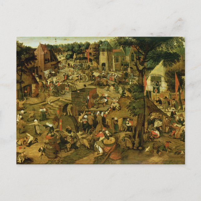 Postal Feria con actuación teatral, 1562 (Anverso)