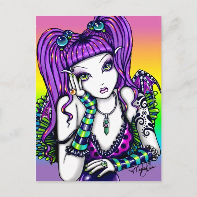 Postal Feria de la "Emily" celestial Rainbow Crystal Ball (Anverso)