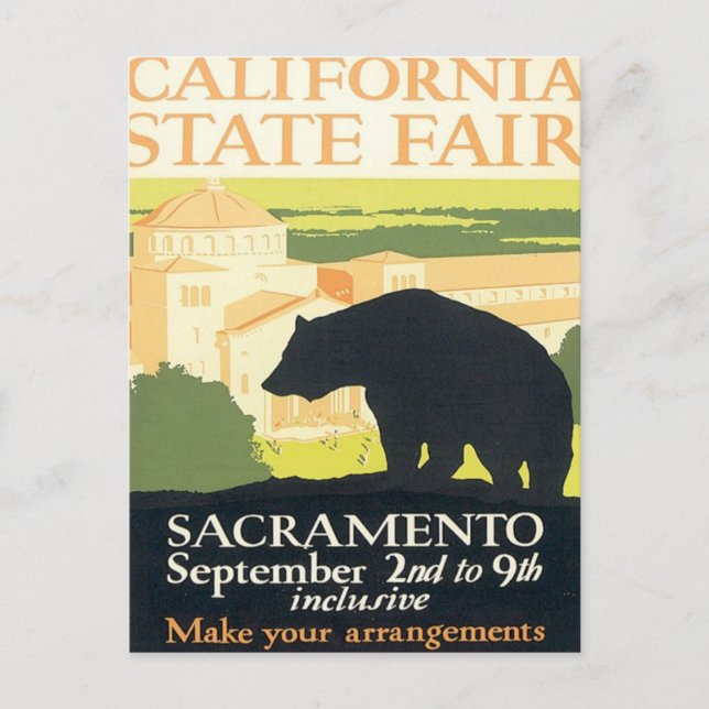 Postal Feria Estatal de Vintage California (Anverso)
