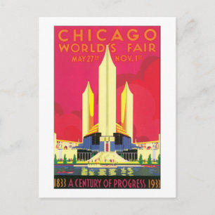 Postal Feria Mundial de Chicago 1833-1933
