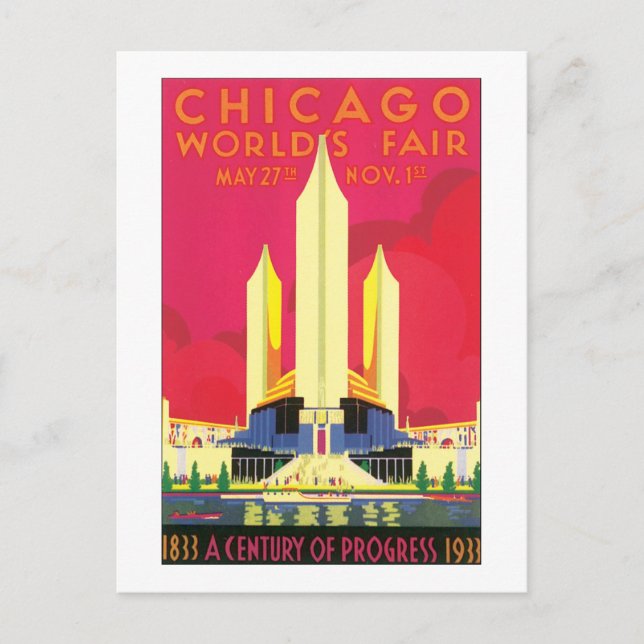 Postal Feria Mundial de Chicago 1833-1933 (Anverso)