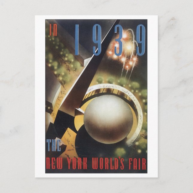 Postal Feria Mundial de Nueva York de 1939 (Anverso)