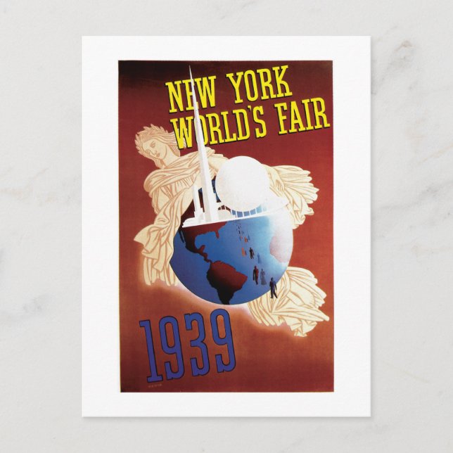 Postal Feria Mundial de Nueva York (Globe) (Anverso)