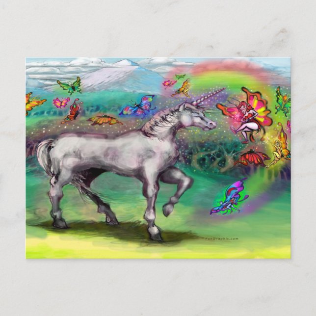 Postal Ferias Rainbow Unicorn (Anverso)