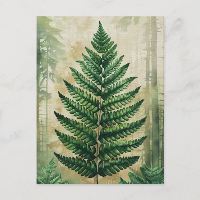 Postal Fern deja botánico (Anverso)