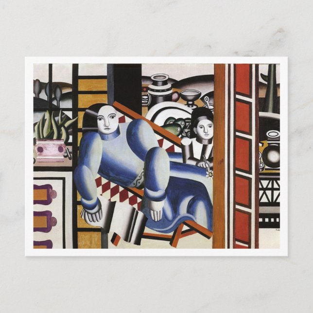 Postal Fernand Léger, 1922, La femme et l'enfant, Modern (Anverso)