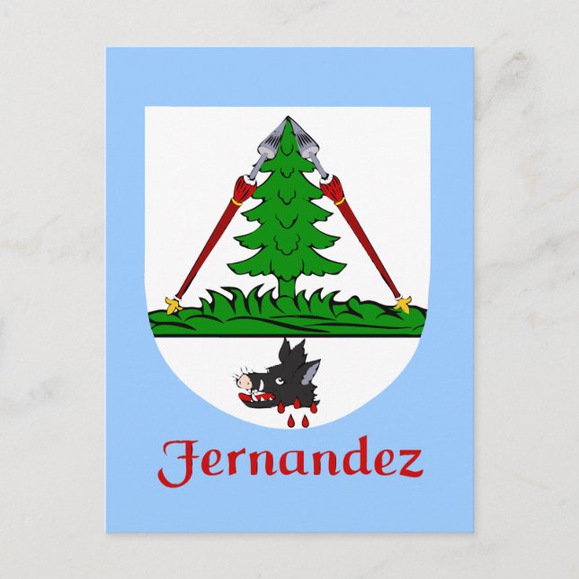 Postal Fernandez Family Heraldic Shield (Anverso)