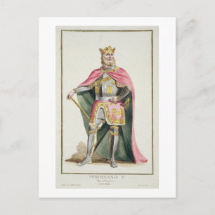 Postal Fernando I (1379-1416) Rey de Aragón de "Receu"