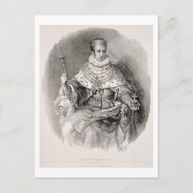 Postal Fernando I (1793-1875), Rey de Lombardía-Venetia, (Anverso)