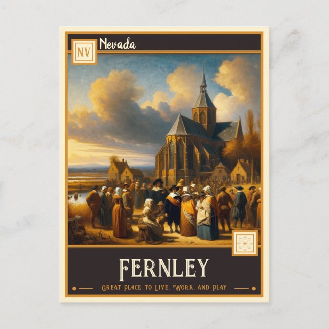 Postal Fernley, Nevada | Vintage (Anverso)