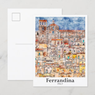 Postal Ferrandina Italia Traje de la Mano a la Agua