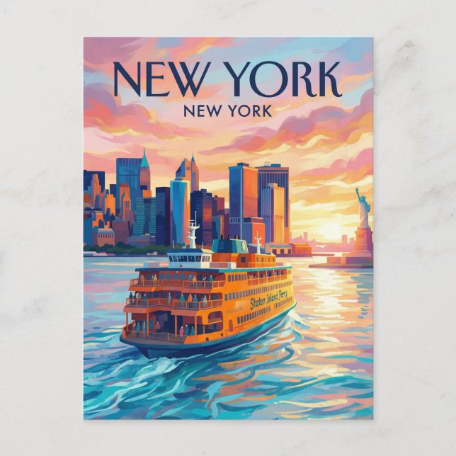 Postal Ferri de Staten Island EE. UU. (Anverso)