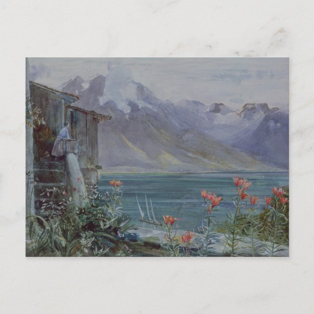 Postal Ferritet, Lago de Ginebra, 1882 (Anverso)
