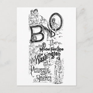 Postal Ferrocarril B&O-Línea rápida modelo 1869