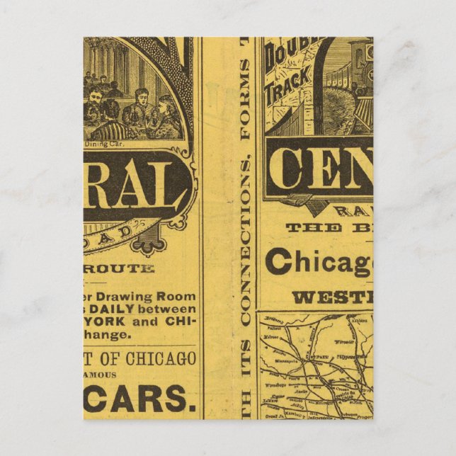 Postal Ferrocarril Central de Michigan (Anverso)