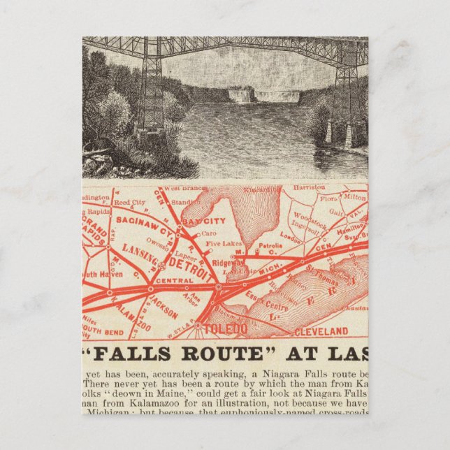 Postal Ferrocarril Central de Michigan (Anverso)