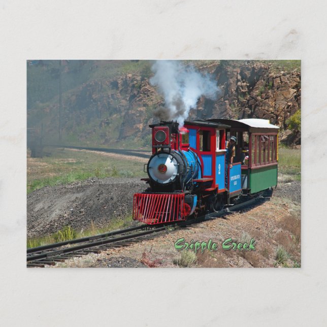 Postal Ferrocarril Cripple Creek y Victor Narrow Gage 2 (Anverso)