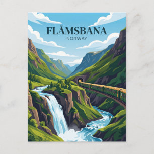 Postal Ferrocarril de Flåm (Flåmsbana) Noruega