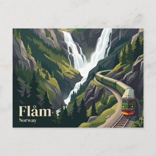 Postal Ferrocarril de Flåm Noruega