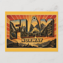 Postal Ferrocarril de Flåm Noruega