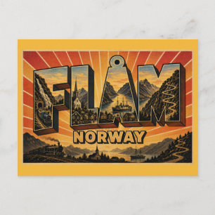 Postal Ferrocarril de Flåm Noruega