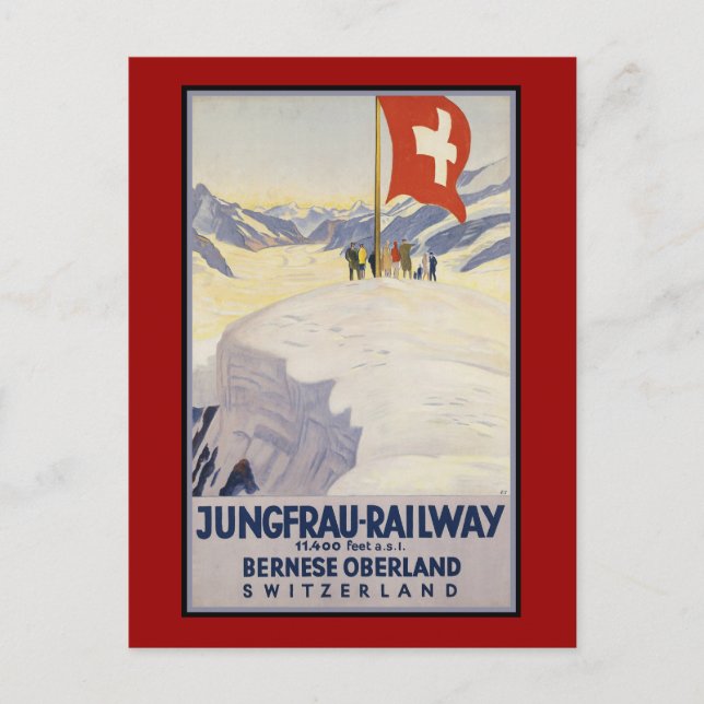 Postal Ferrocarril de Jungfrau-Bernese oberland (Anverso)