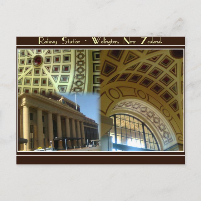 Postal Ferrocarril de Wellington - Nueva Zelanda. (Anverso)