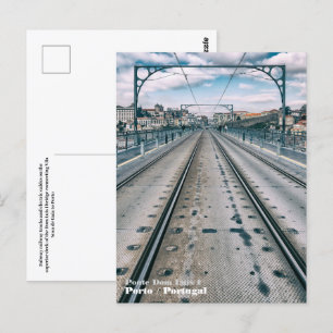 Postal Ferrocarril del subterráneo en el puente Dom Luis 