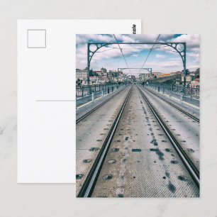 Postal Ferrocarril del subterráneo en el puente Dom Luis 