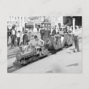 Postal Ferrocarril en miniatura en Coney Island, 1905