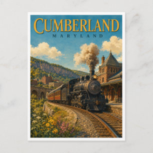 Postal Ferrocarril Escénico de Cumberland Maryland GeoSag