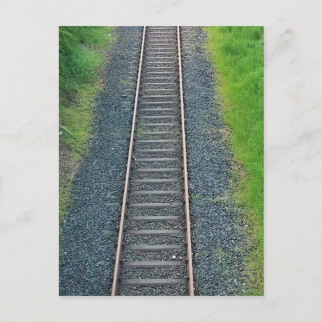 Postal Ferrocarril ferroviario en la naturaleza, paisaje (Anverso)