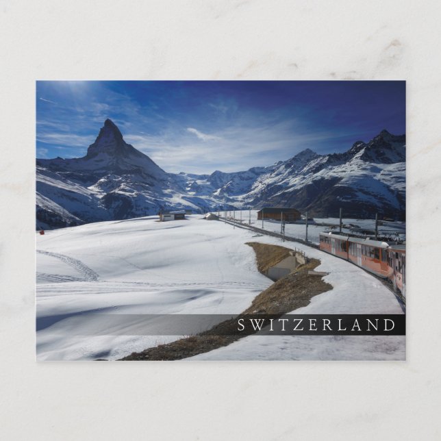 Postal Ferrocarril Gornergrat y Matterhorn en Zermatt (Anverso)