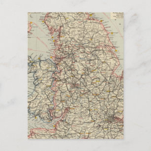 Postal Ferrocarril, Inglaterra estadística, Gales